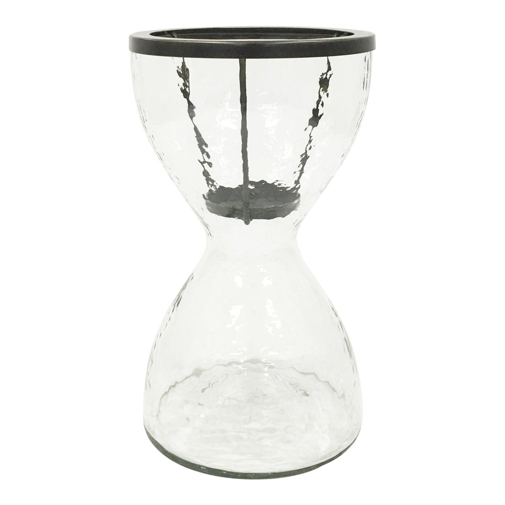 Product photograph of Libra Interiors Nautica Hourglass Hurricane Vase from Olivia's.