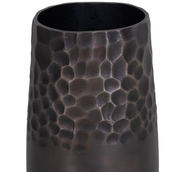 Product photograph of Libra Calm Neutral Collection - Burnished Giraffe Pattern Aluminium Vase Bronze from Olivia's.