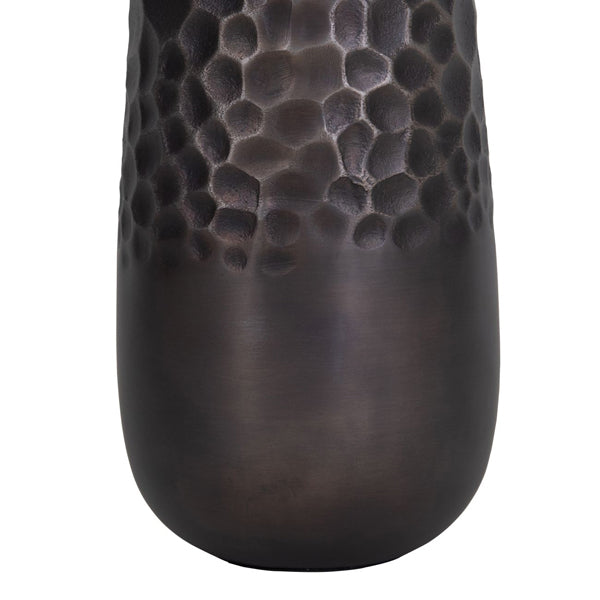 Product photograph of Libra Calm Neutral Collection - Burnished Giraffe Pattern Aluminium Vase Bronze from Olivia's.