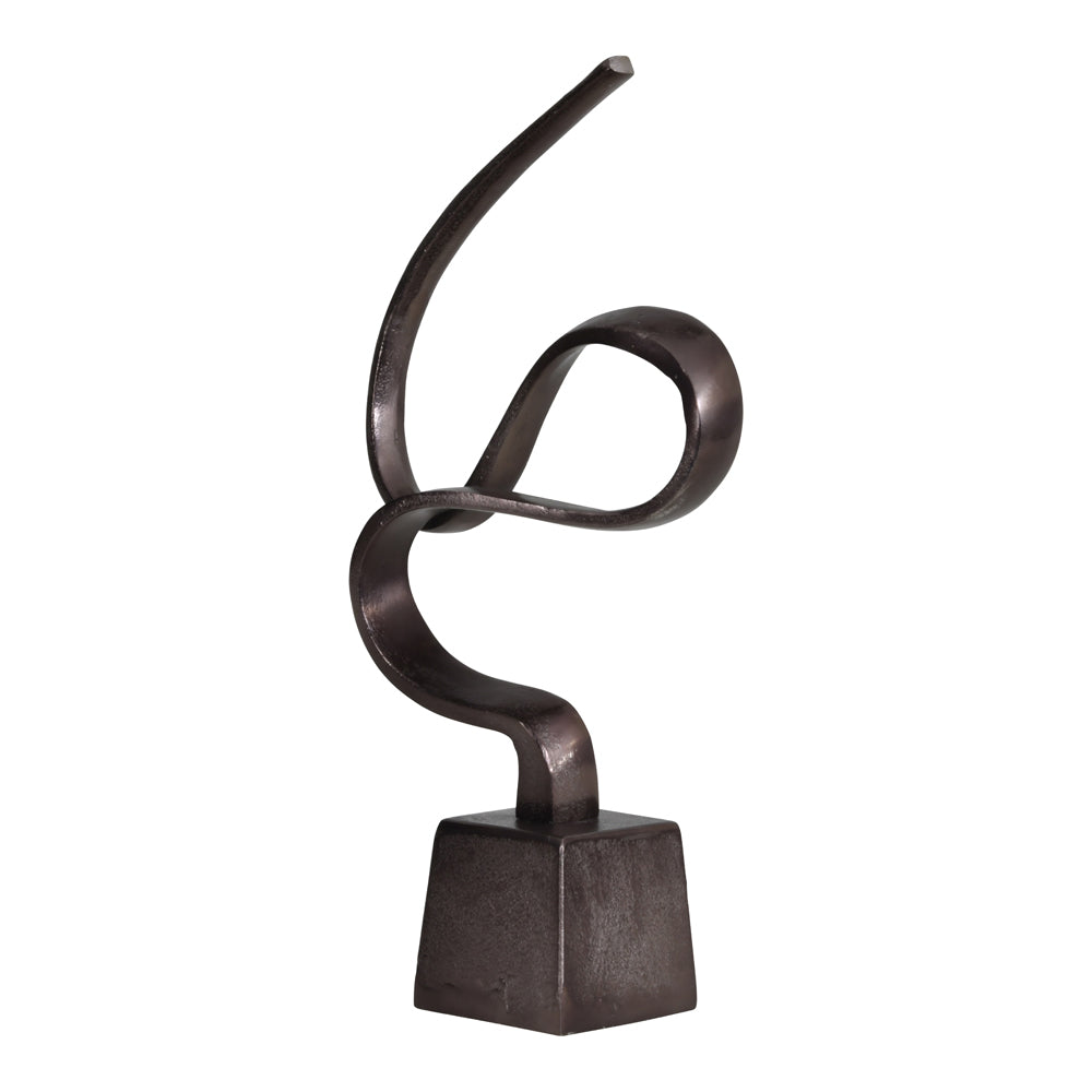 Product photograph of Libra Calm Neutral Collection - Metallic Bronze Aluminium Wellness Sculpture On Base from Olivia's