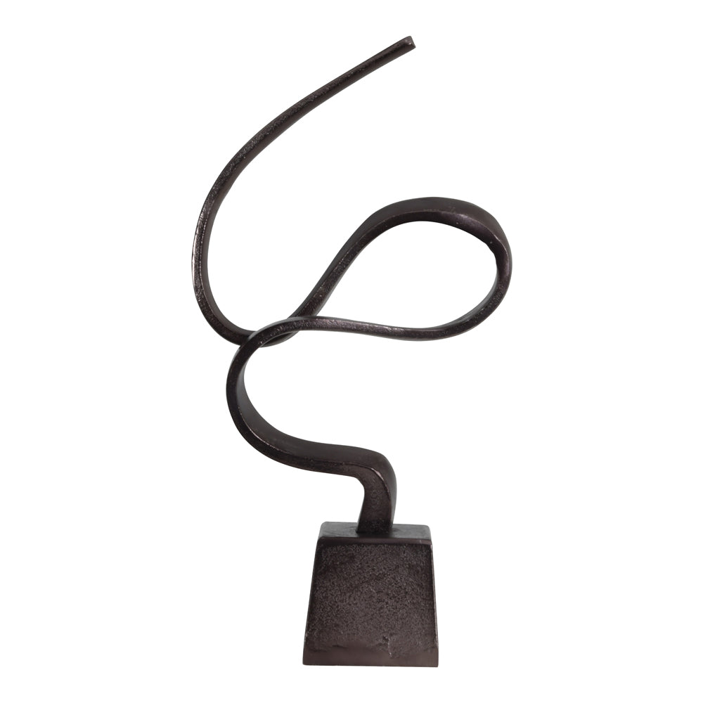 Product photograph of Libra Calm Neutral Collection - Metallic Bronze Aluminium Wellness Sculpture On Base from Olivia's.