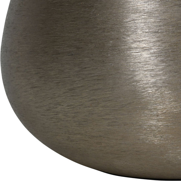 Product photograph of Libra Luxurious Glamour Collection - Molten Metal Round Planter Brushed Bronze Outlet from Olivia's.