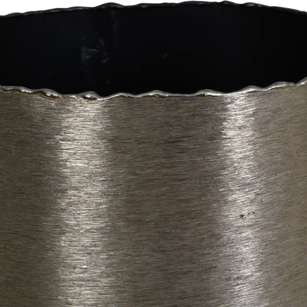 Product photograph of Libra Luxurious Glamour Collection - Molten Metal Drum Brushed Vase Bronze from Olivia's.