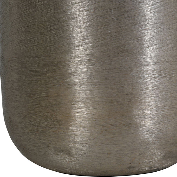 Product photograph of Libra Luxurious Glamour Collection - Molten Metal Drum Brushed Vase Bronze from Olivia's.