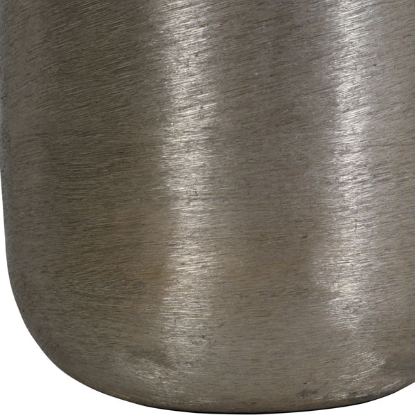 Product photograph of Libra Luxurious Glamour Collection - Molten Metal Drum Brushed Vase Bronze Outlet from Olivia's.