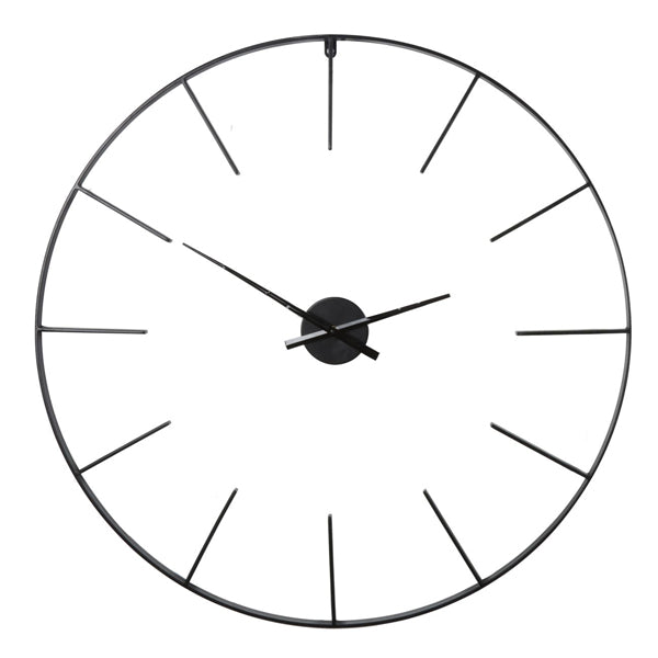 Product photograph of Libra Urban Botanic Collection - Tiverton Skeleton Wall Clock Black from Olivia's