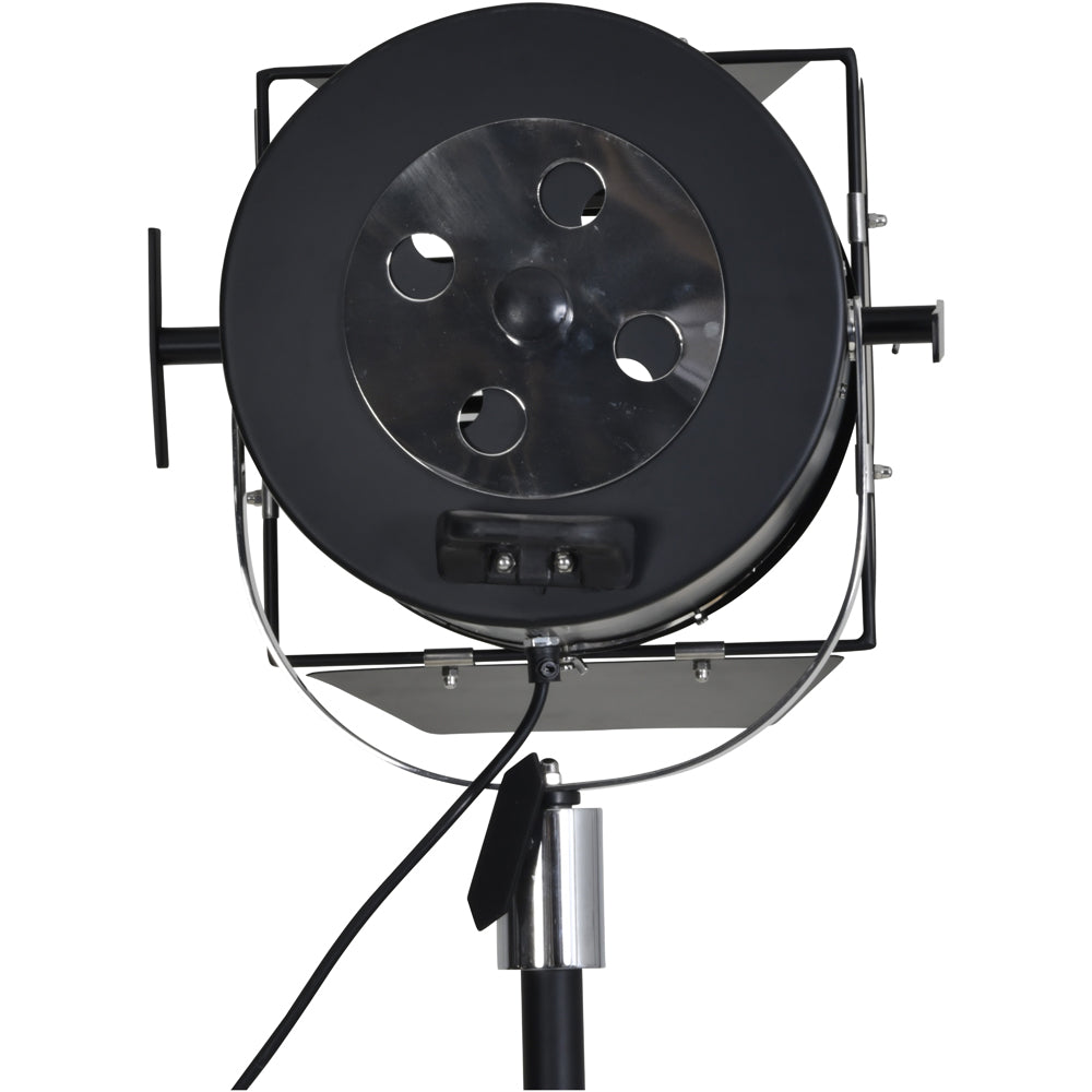 Product photograph of Libra Midnight Mayfair Collection - Clarky Black Tripod Base Floor Lamp from Olivia's.