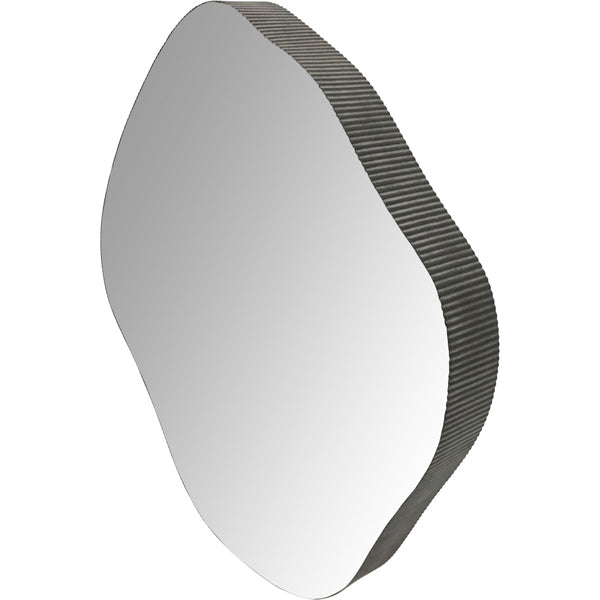 Product photograph of Libra Interiors Organic Metal Framed Wall Mirror Oak Wood Finish Small from Olivia's.