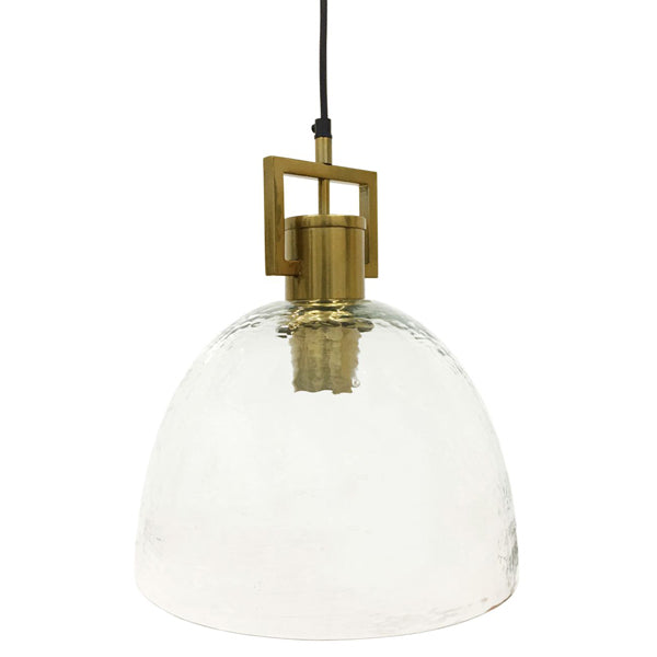 Product photograph of Libra Interiors Congleton Single Glass Frame Pendant Metallic Champagne Small from Olivia's