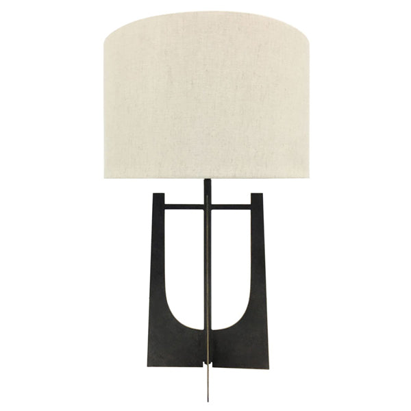 Product photograph of Libra Interiors Glenthorpe Hammered Iron Table Lamp from Olivia's