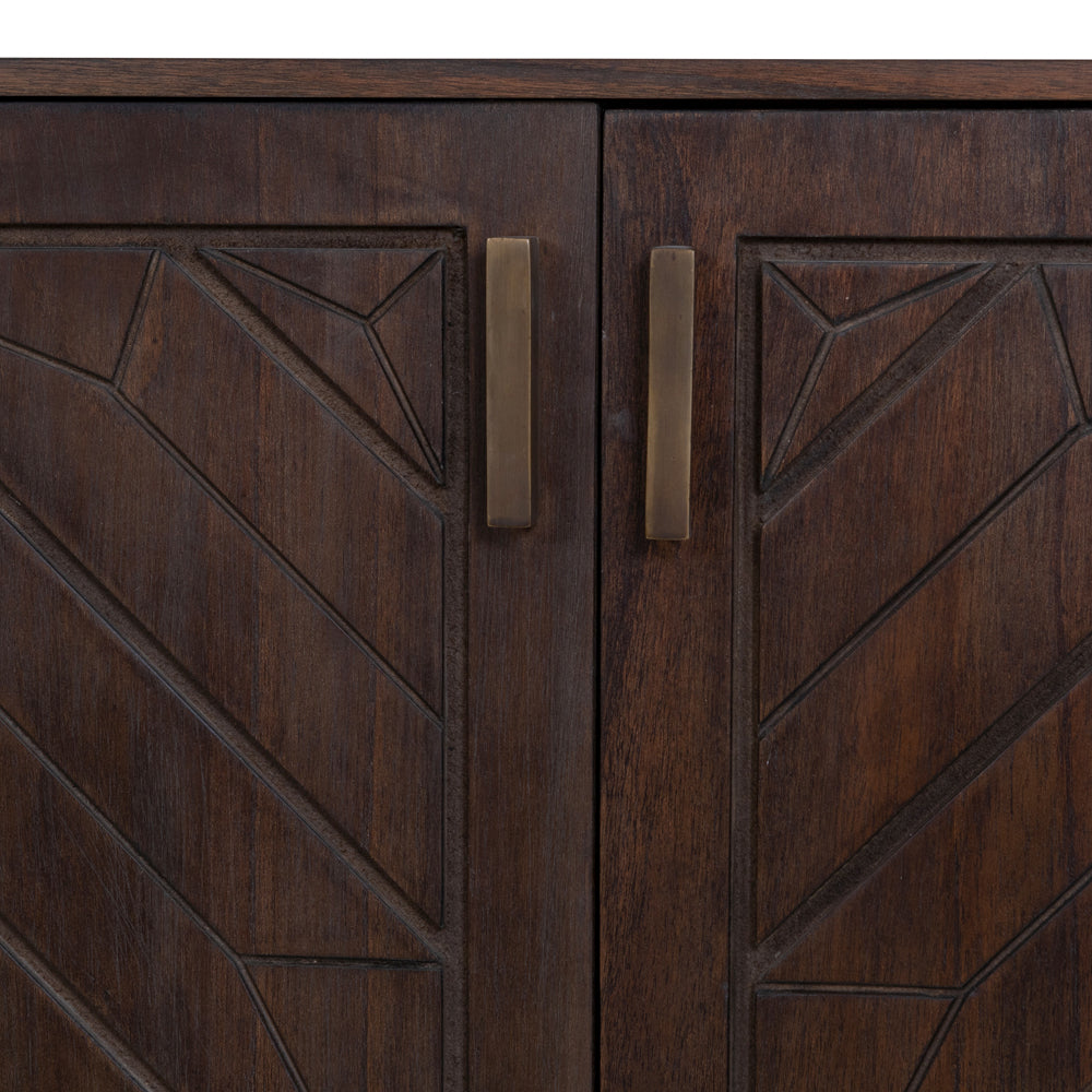 Product photograph of Libra Calm Neutral Collection - Japandi Four Door Wooden Cabinet from Olivia's.