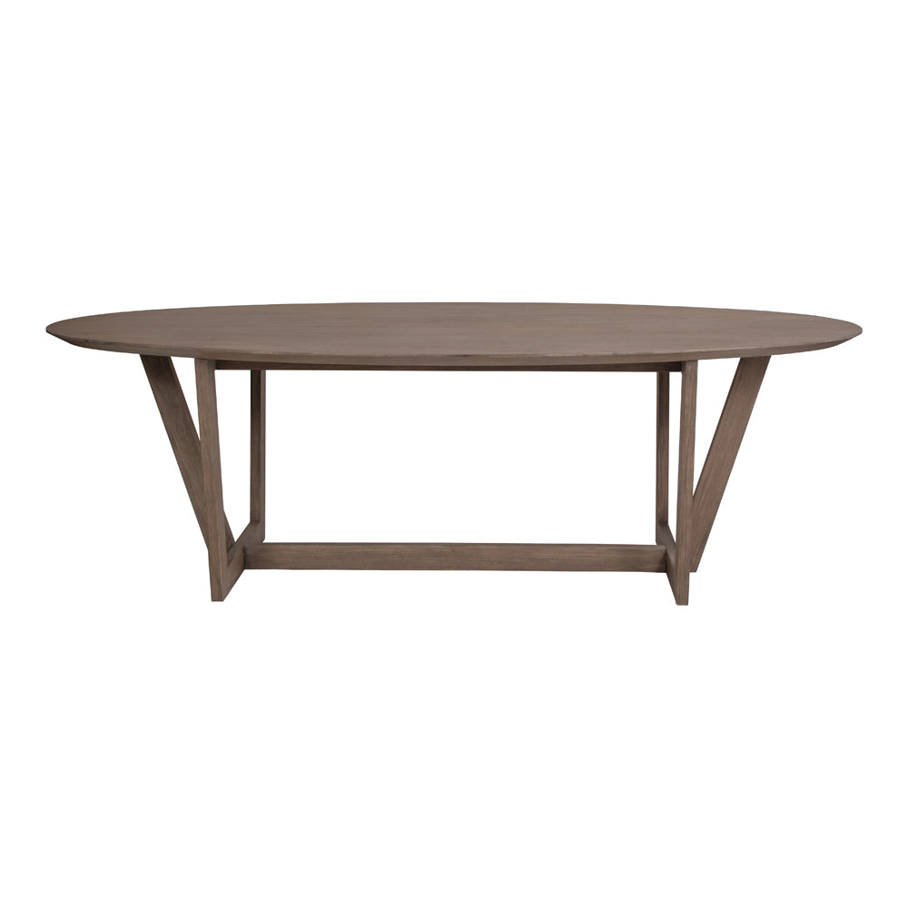 Product photograph of Libra Ovate Six Seater Wooden Dining Table from Olivia's