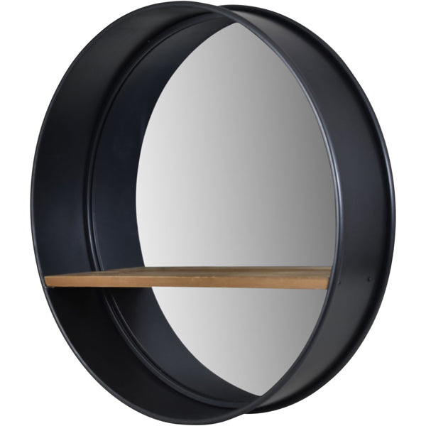 Product photograph of Libra Urban Botanic Collection - Kempsey With Wooden Shelf Wall Mirror from Olivia's.