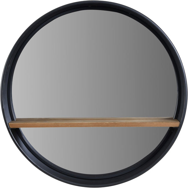 Libra Kempsey With Wooden Shelf Wall Mirror