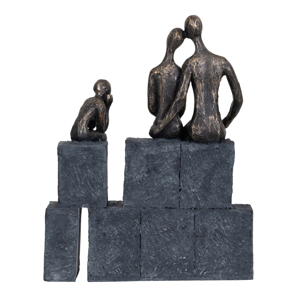 Product photograph of Libra Interiors Bronze Blocks Family Of Three from Olivia's.