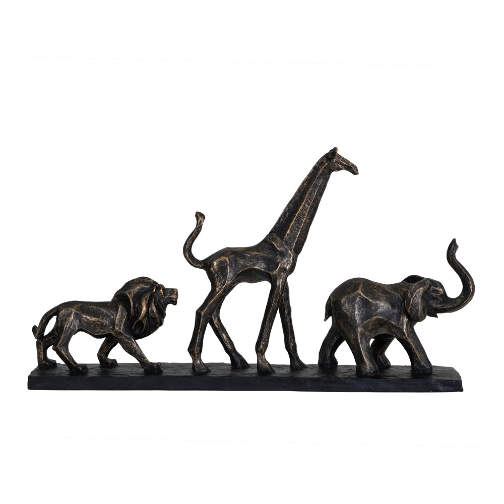 Product photograph of Libra Calm Neutral Collection - Bronze Safari Sculpture from Olivia's