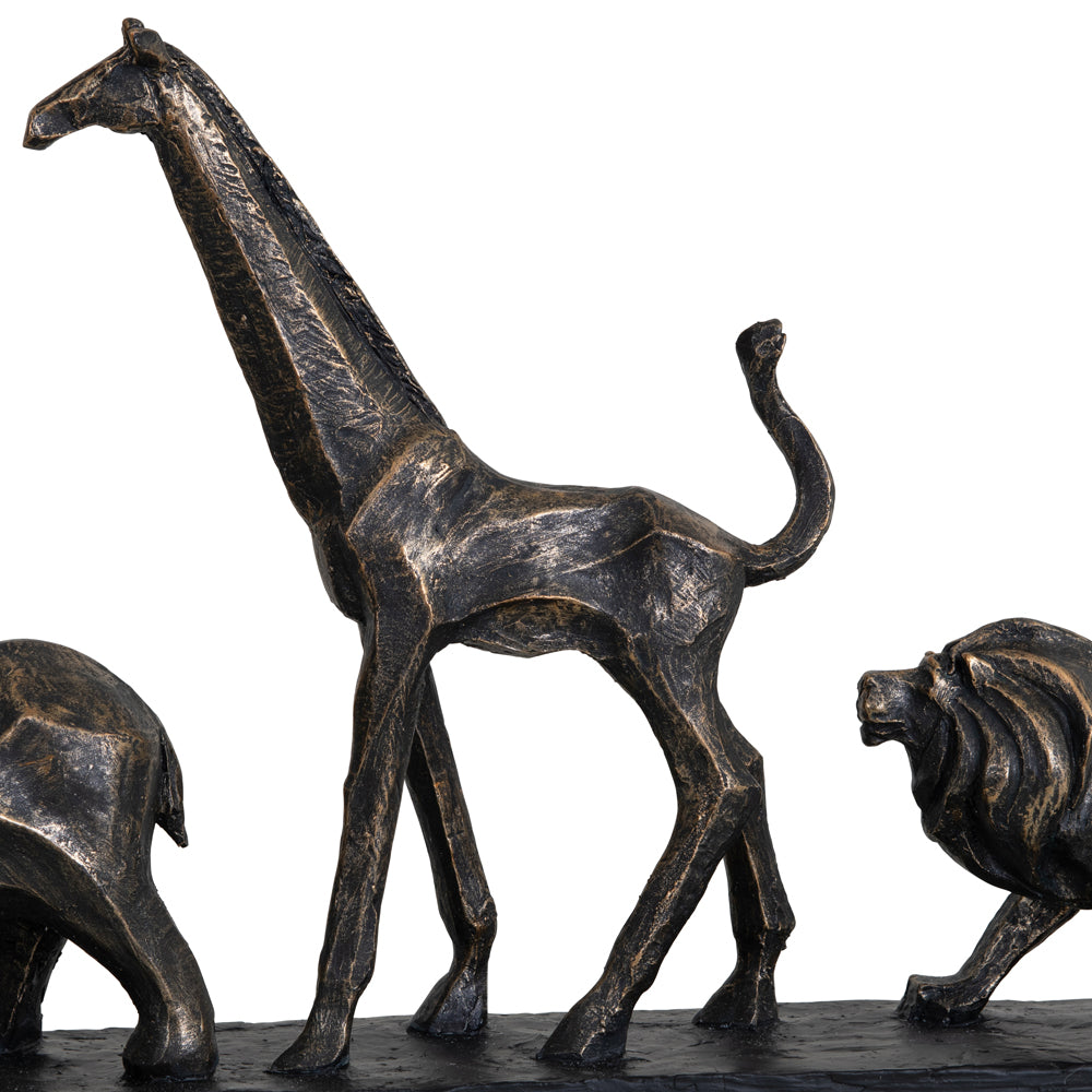Product photograph of Libra Calm Neutral Collection - Bronze Safari Sculpture from Olivia's.