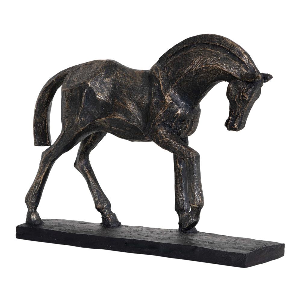 Product photograph of Libra Calm Neutral Collection - Cubist Horse Sculpture In Bronze from Olivia's.