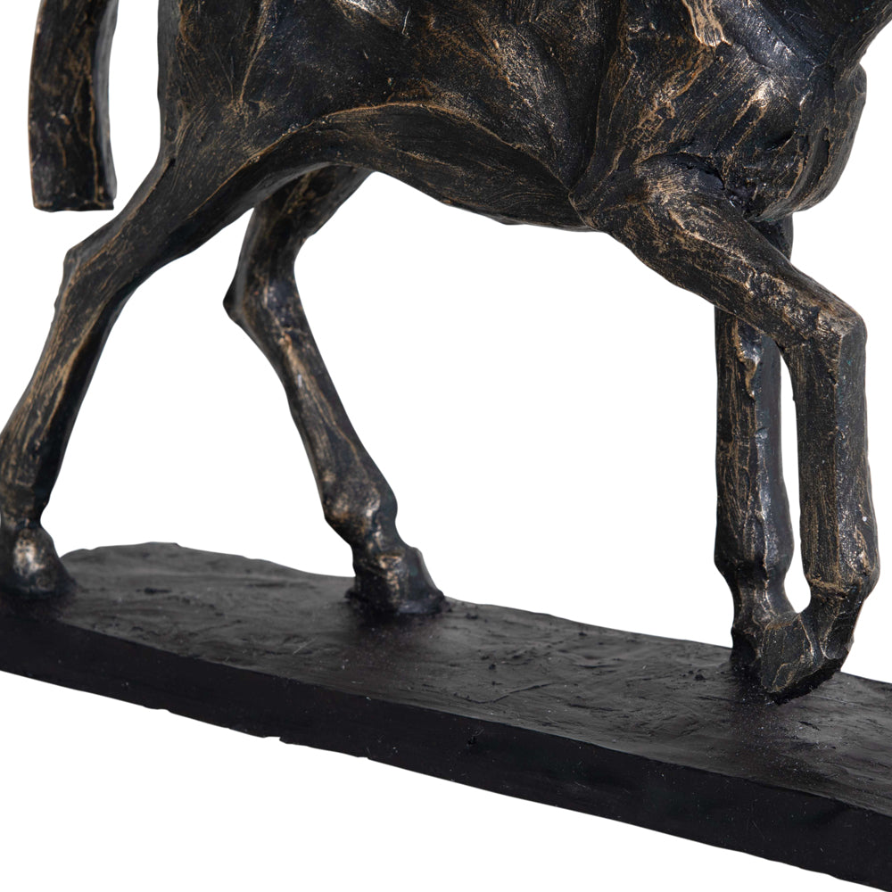 Product photograph of Libra Calm Neutral Collection - Cubist Horse Sculpture In Bronze from Olivia's.