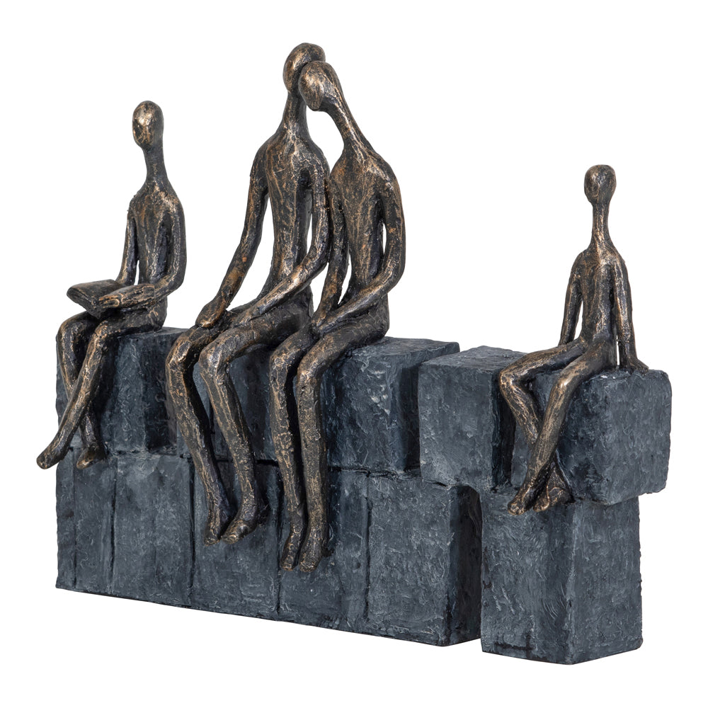 Product photograph of Libra Interiors Bronze Blocks Family Of Four from Olivia's.