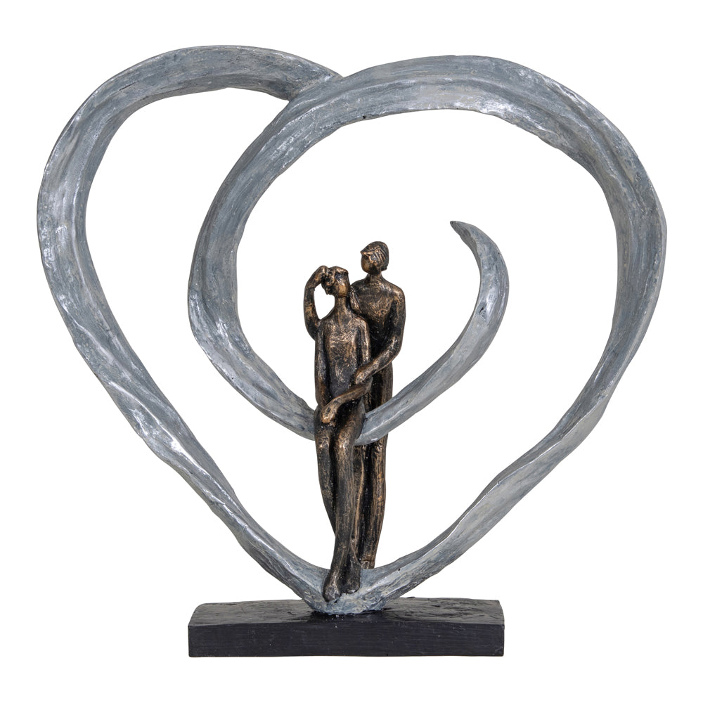 Product photograph of Libra Calm Neutral Collection - Love Sculpture In Circular Heart from Olivia's