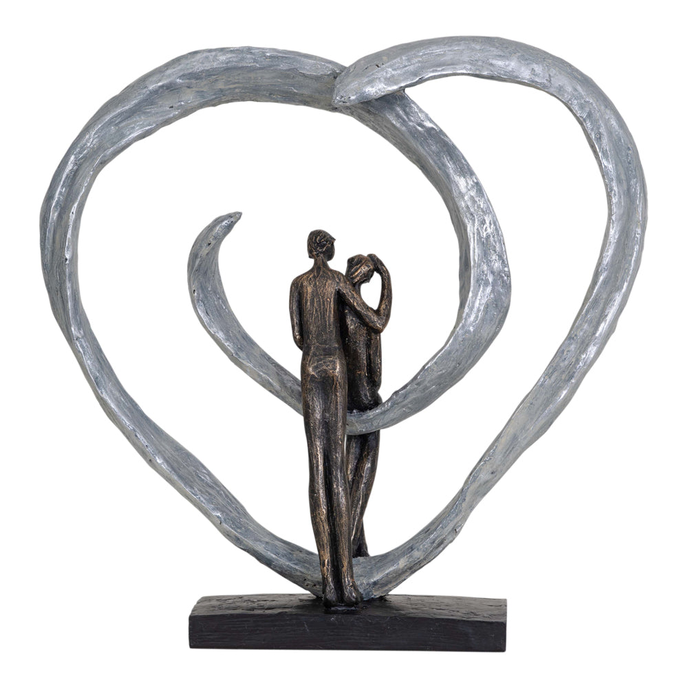 Product photograph of Libra Calm Neutral Collection - Love Sculpture In Circular Heart from Olivia's.
