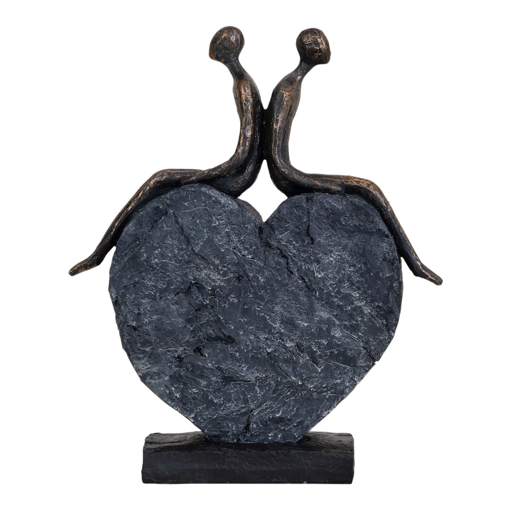 Libra Couples Love Heart Sculpture