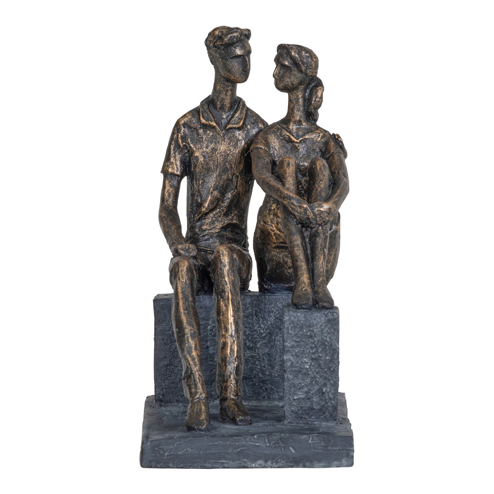 Product photograph of Libra Interiors Bronze Blocks Couple from Olivia's