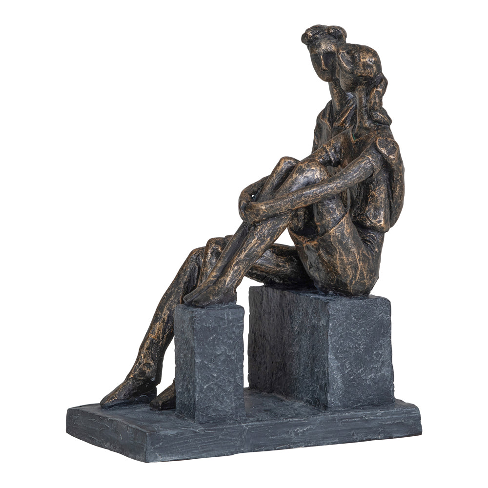 Product photograph of Libra Interiors Bronze Blocks Couple from Olivia's.