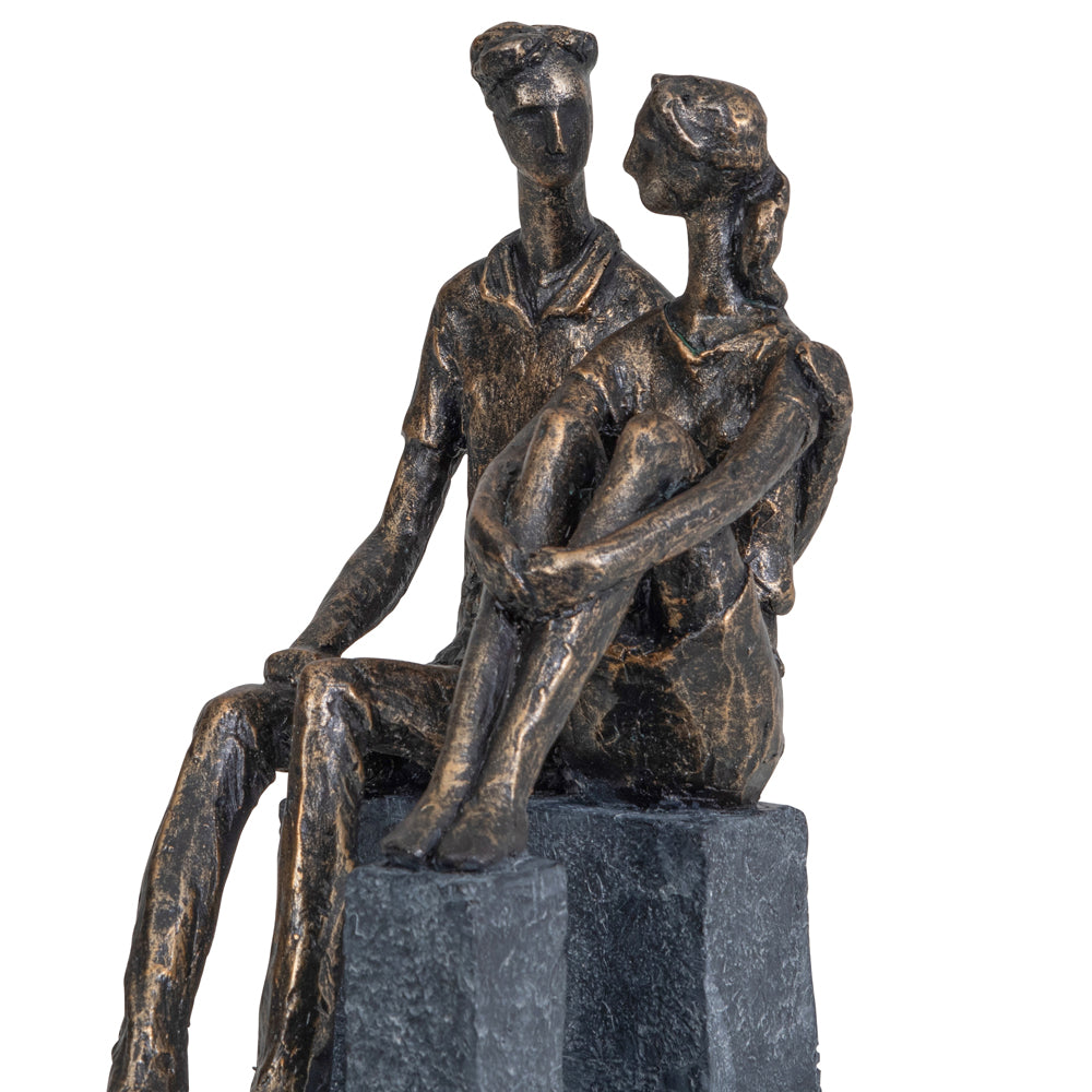 Product photograph of Libra Interiors Bronze Blocks Couple from Olivia's.