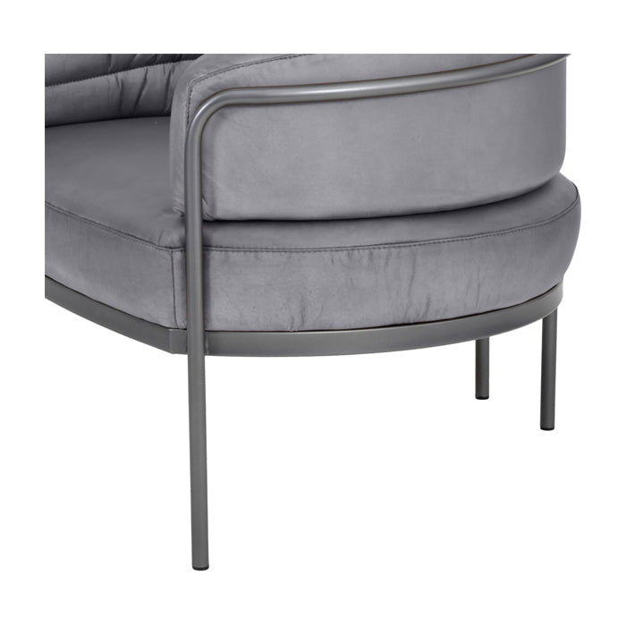 Product photograph of Libra Urban Botanic Collection - Angus Leather Concrete Armchair from Olivia's.