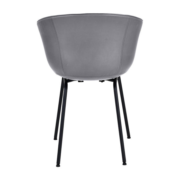 Product photograph of Libra Urban Botanic Collection - Galaxy Leather Concrete Dining Chair from Olivia's.