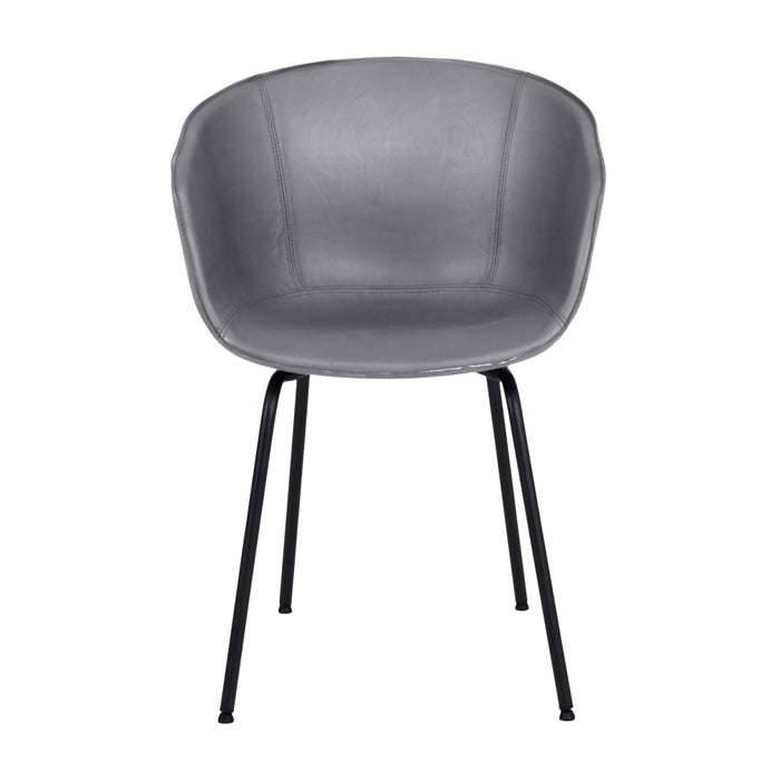 Product photograph of Libra Urban Botanic Collection - Galaxy Leather Concrete Dining Chair from Olivia's