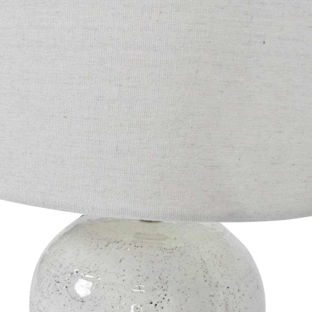 Product photograph of Libra Calm Neutral Collection - Speckle Terracotta Glazed Table Lamp With Shade from Olivia's.