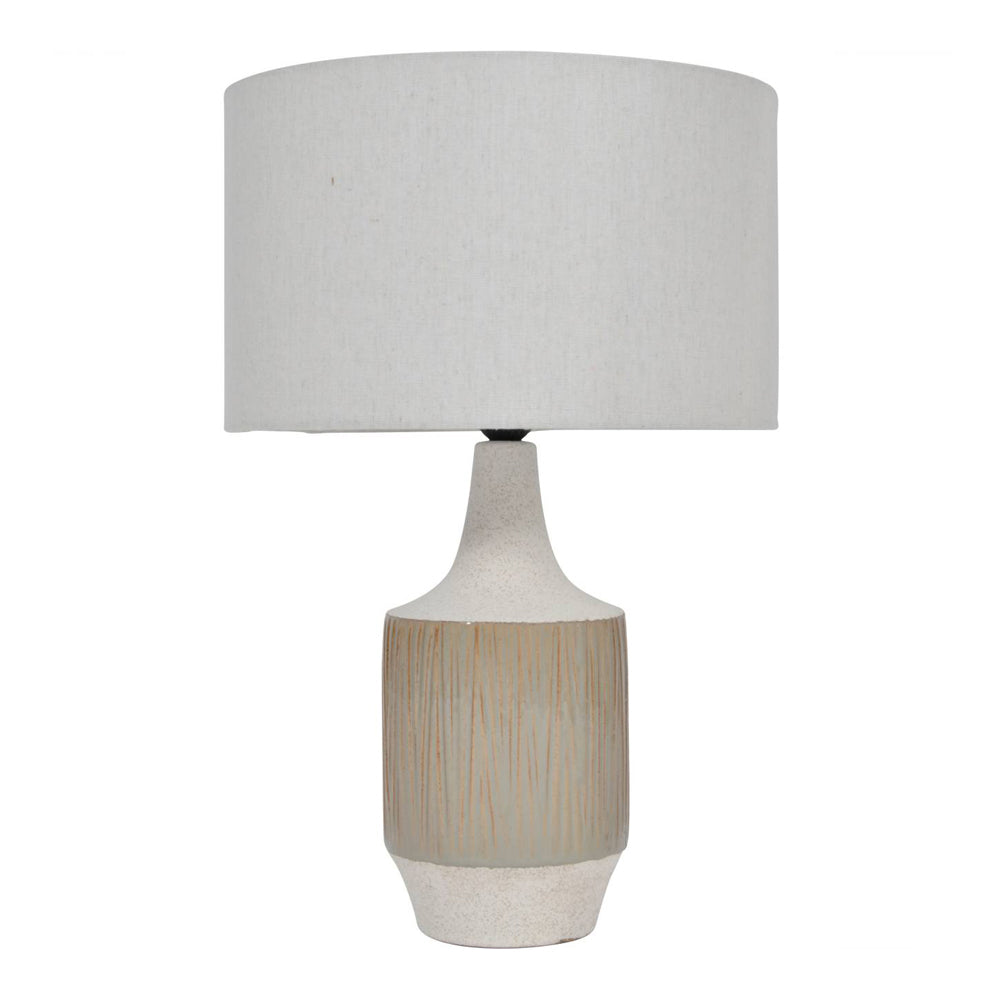 Libra Calm Neutral Collection Porcelain Reeds Lamp With Shade Test