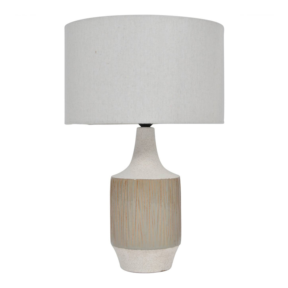 Libra Porcelain Reeds Lamp With Shade
