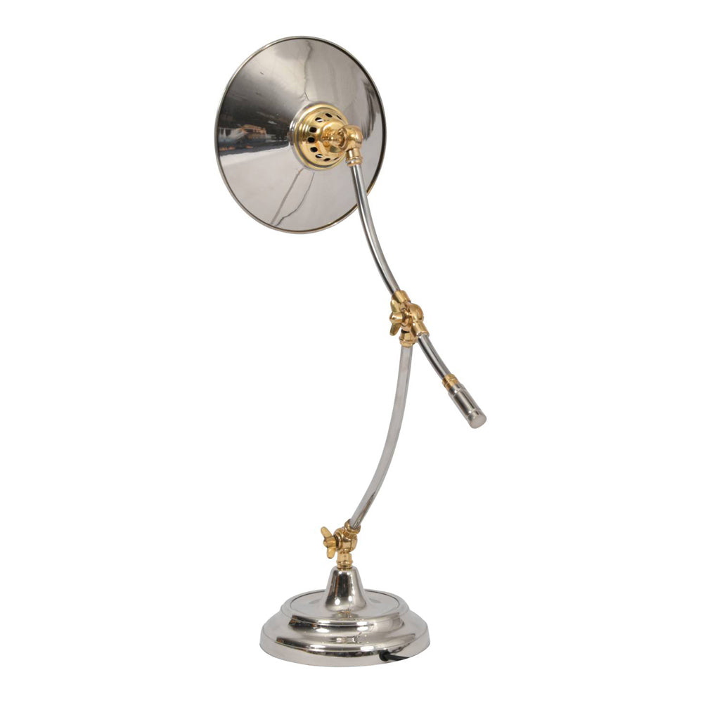 Product photograph of Libra Luxurious Glamour Collection - Haku Brass And Steel Adjustable Table Lamp from Olivia's.