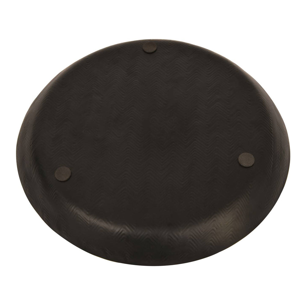 Product photograph of Libra Midnight Mayfair Collection - Herringbone Graphite Round Platter from Olivia's.