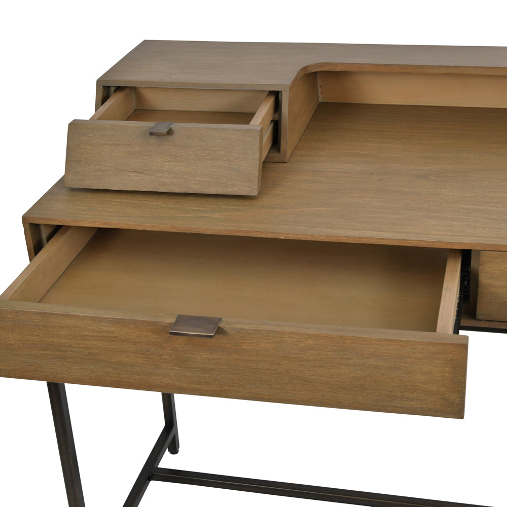 Product photograph of Libra Calm Neutral Collection - Delamere Desk Brown from Olivia's.
