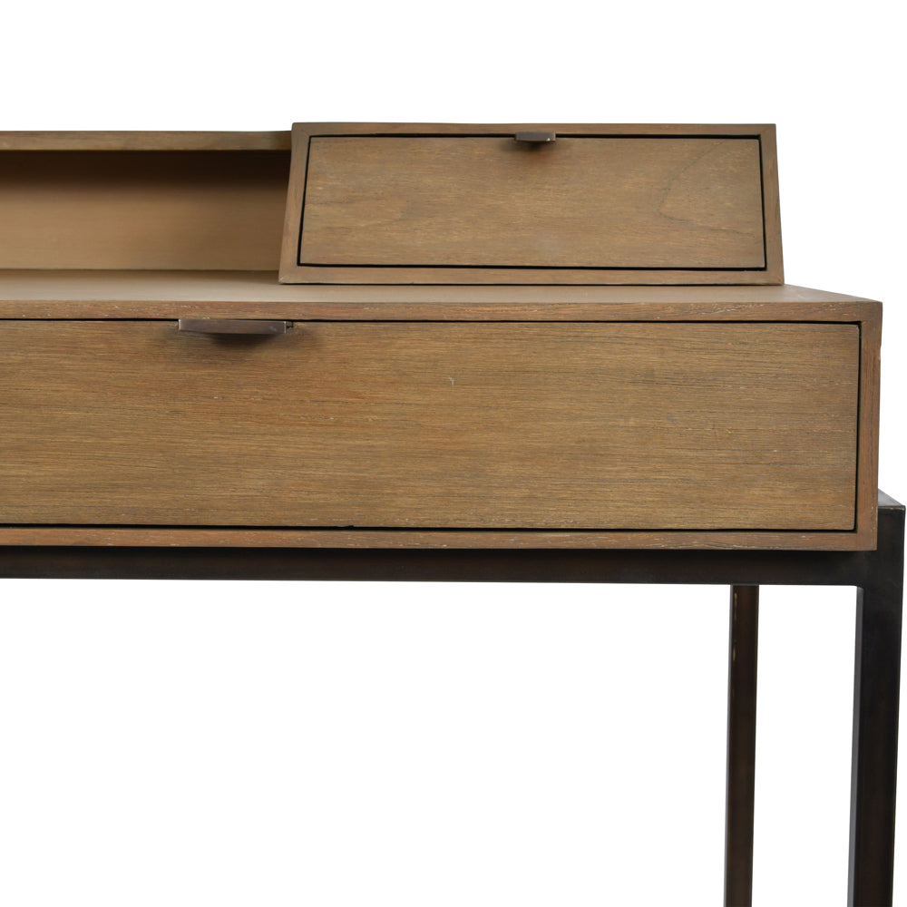 Product photograph of Libra Calm Neutral Collection - Delamere Desk Brown from Olivia's.