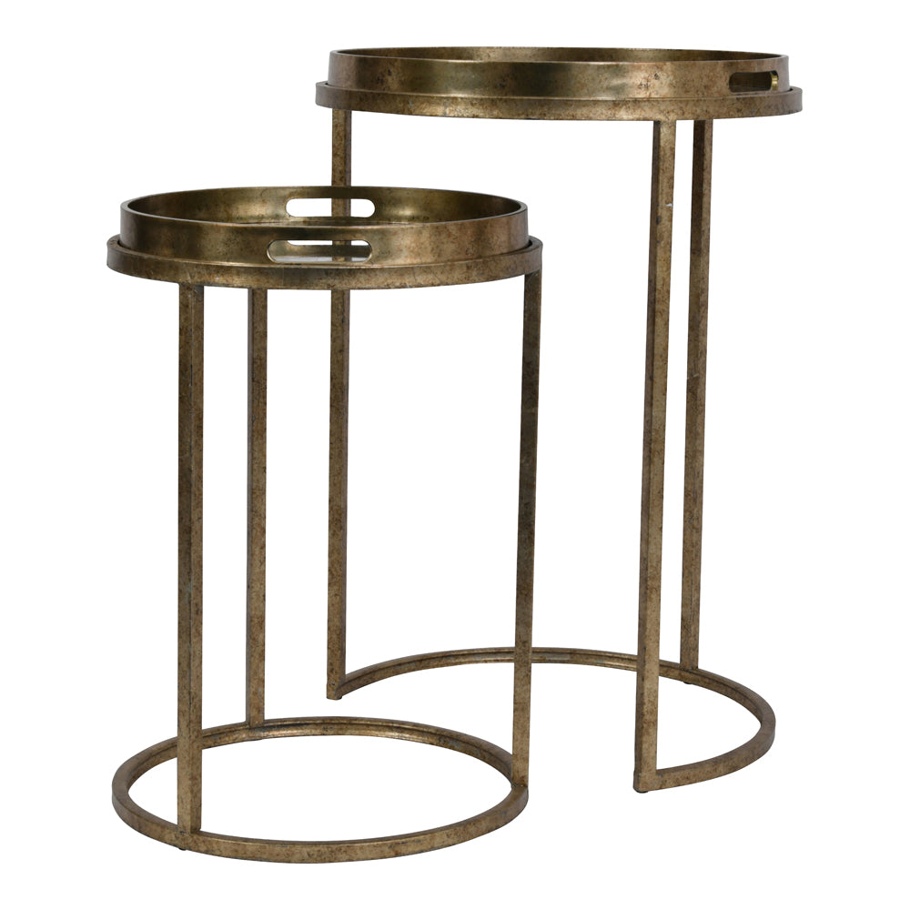 Product photograph of Libra Interiors Constellation Map Set Of Two Side Tables from Olivia's.