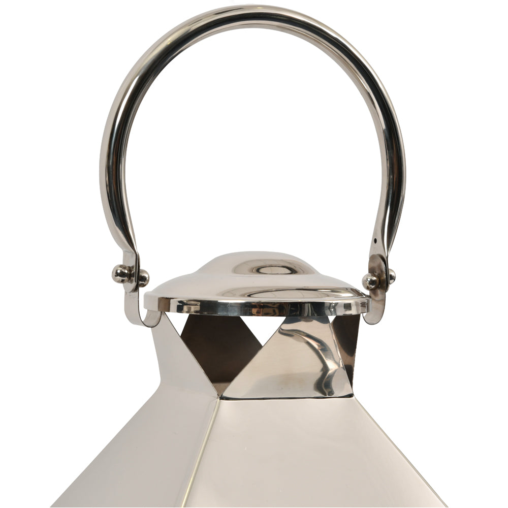 Product photograph of Libra Midnight Mayfair Collection - Iconic Brompton Square Lantern Polished Nickel from Olivia's.