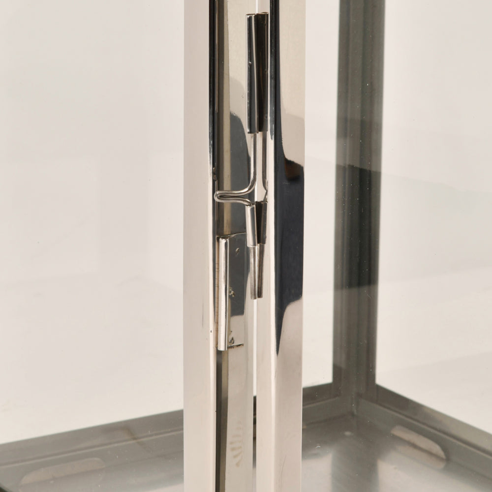 Product photograph of Libra Midnight Mayfair Collection - Iconic Brompton Square Lantern Polished Nickel from Olivia's.