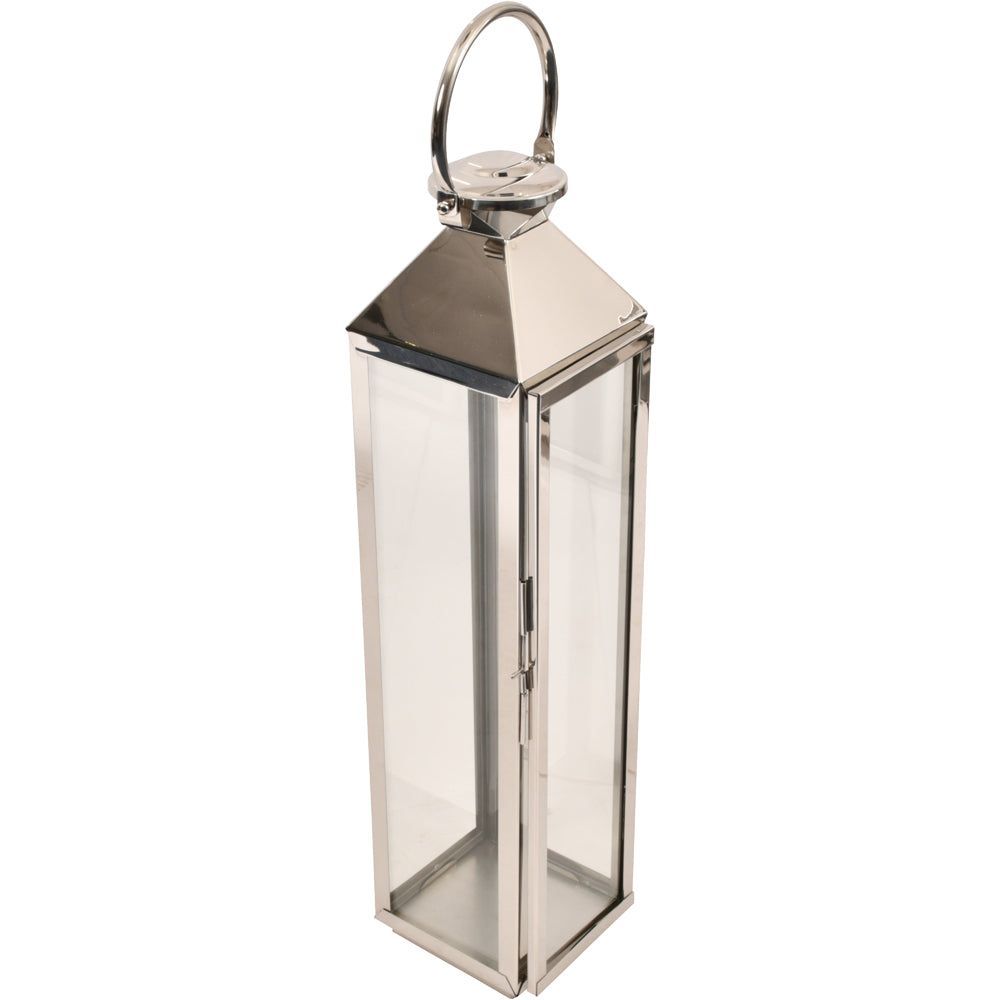 Product photograph of Libra Midnight Mayfair Collection - Iconic Brompton Short Lantern Polished Nickel from Olivia's.