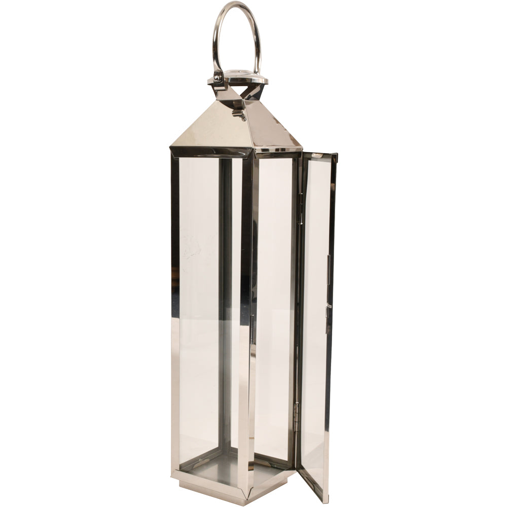 Product photograph of Libra Midnight Mayfair Collection - Iconic Brompton Short Lantern Polished Nickel from Olivia's.