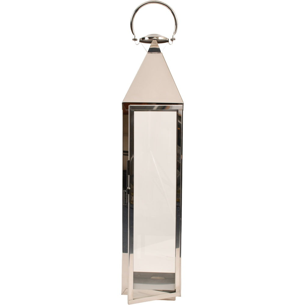 Product photograph of Libra Midnight Mayfair Collection - Iconic Brompton Tall Lantern Polished Nickel from Olivia's