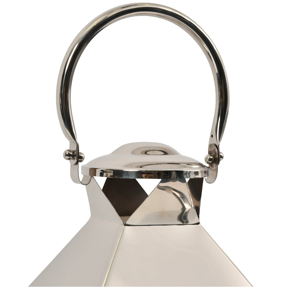 Product photograph of Libra Midnight Mayfair Collection - Iconic Brompton Tall Lantern Polished Nickel from Olivia's.