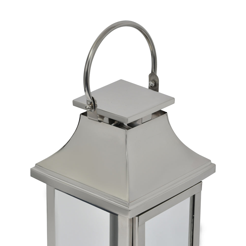 Product photograph of Libra Midnight Mayfair Collection - Greenwich Lantern Polished Nickel Medium from Olivia's.