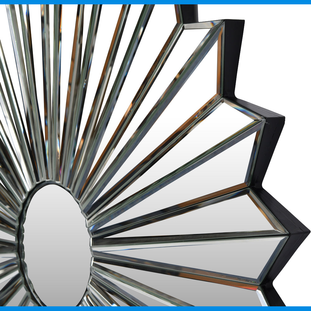 Product photograph of Libra Midnight Mayfair Collection - Savannah Round Wall Mirror from Olivia's.