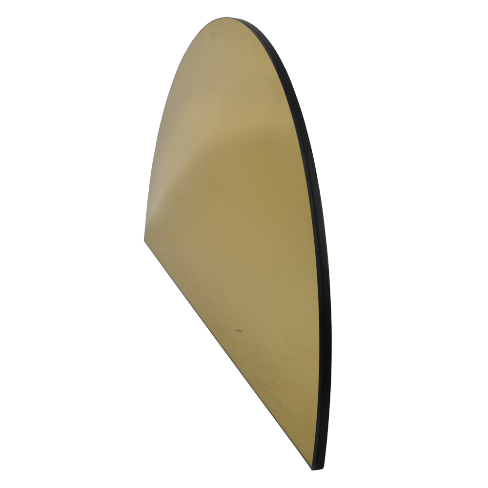 Product photograph of Libra Interiors Half Moon Wall Mirror Gold from Olivia's.
